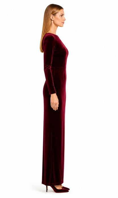 Burgunderabend Bordeauxrot Abendkleid von Douglas – Detailansicht