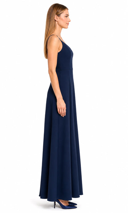 Nachtblau Tiefblau Abendkleid von Douglas – Detailansicht