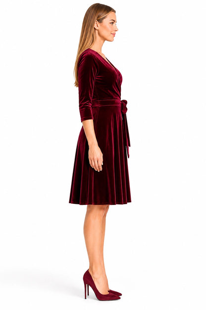 Samtnacht Dunkelblauer Samt Abendkleid von Douglas – Detailansicht