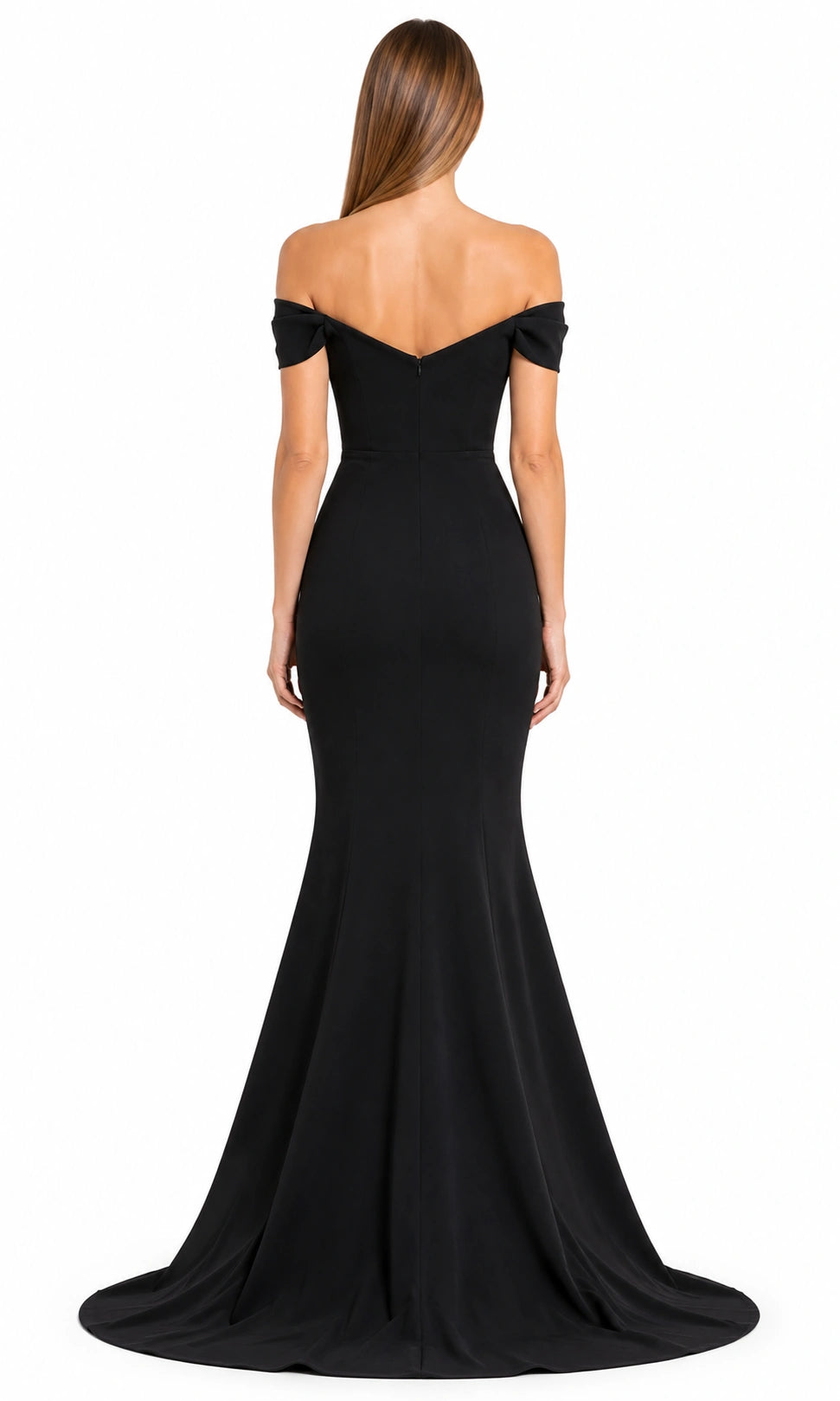 Schwarze Eleganz Schwarz Abendkleid von Douglas – Rückansicht